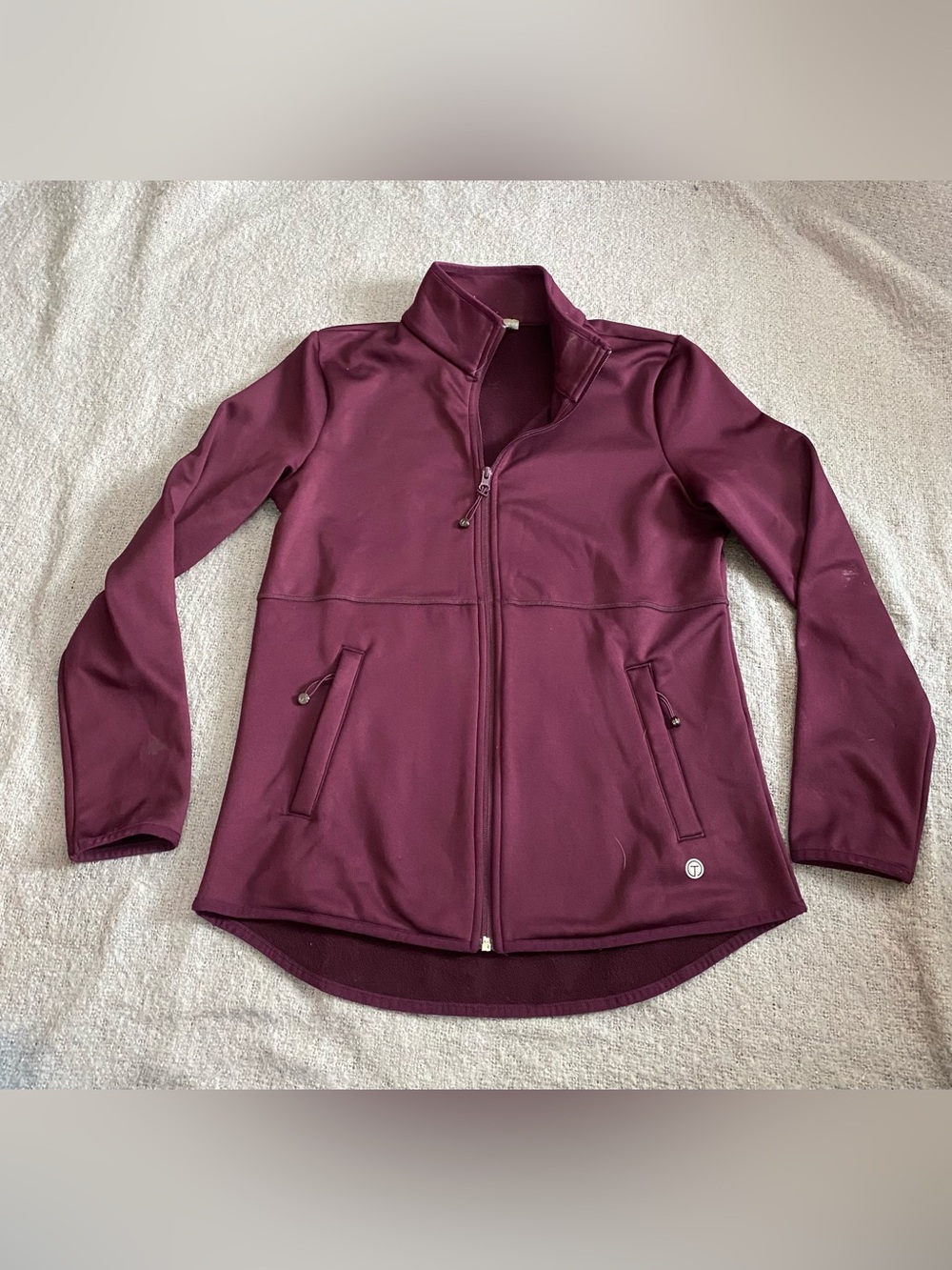 Talbots Plum Zip-Front Utility Jacket